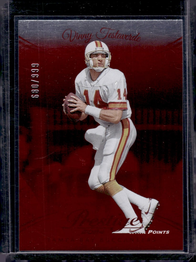 Vinny Testaverde Red Xtra Points /999 2024 Panini Prestige #283 Buccaneers (1 of 2)