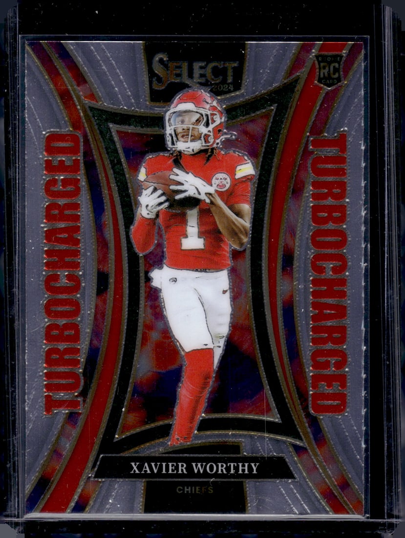 Xavier Worthy Rookie Card Turbocharged 2024 Select #14 Chiefs: Panini Select, Prizm, Mosaic, Contenders, Zenith, Phoenix, Illusions, Absolute, Rookie NFL Sports Trading Cards, SP, SSP, Cards, Football Cards for Sale Near Me, Superbowl & Hall of Fame Player Cards,