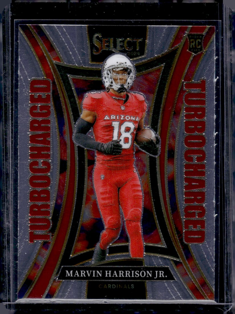 Marvin Harrison Jr. Rookie Card Turbocharged 2024 Select #2 Arizona Cardinals: Panini Select, Prizm, Mosaic, Contenders, Zenith, Phoenix, Illusions, Absolute, Rookie NFL Sports Trading Cards, SP, SSP, Cards, Football Cards for Sale Near Me, Superbowl & Hall of Fame Player Cards,
