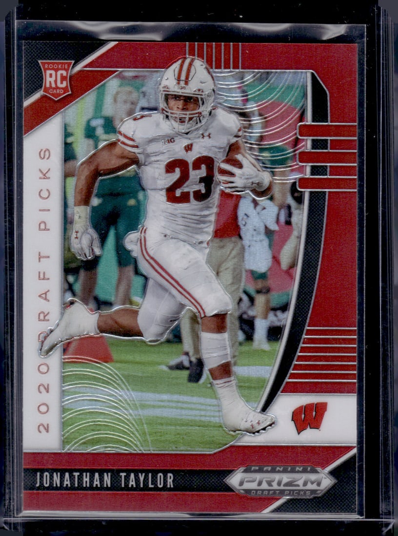 Jonathan Taylor Rookie Card Red Prizm 2020 Prizm Draft Picks #106 Wisconsin (1 of 2)