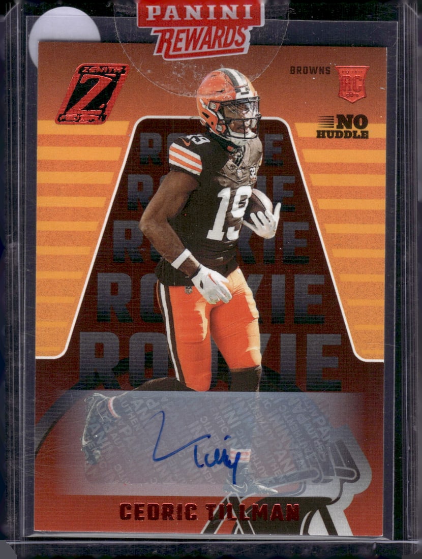 Cedric Tillman Rookie Auto Red Zone 2023 Zenith #116 Cleveland Browns Football Card (1 of 2)
