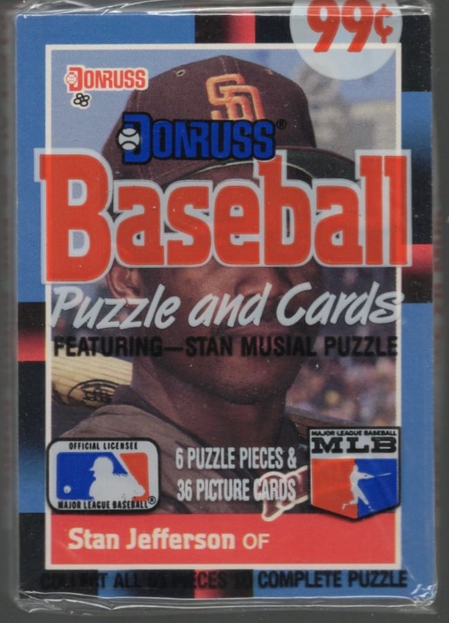 1988 Donruss Vintage Series 1 Baseball CELLO RETAIL BOX PACK, Sports Card: Vintage Valuable Donruss Baseball MLB Trading & Sports Cards, Robin Yount, George Brett, Rickey Henderson, Nolan Ryan, Old Sports Cards for Sale Near Me, World Series & hall of Fame Players, Auction M