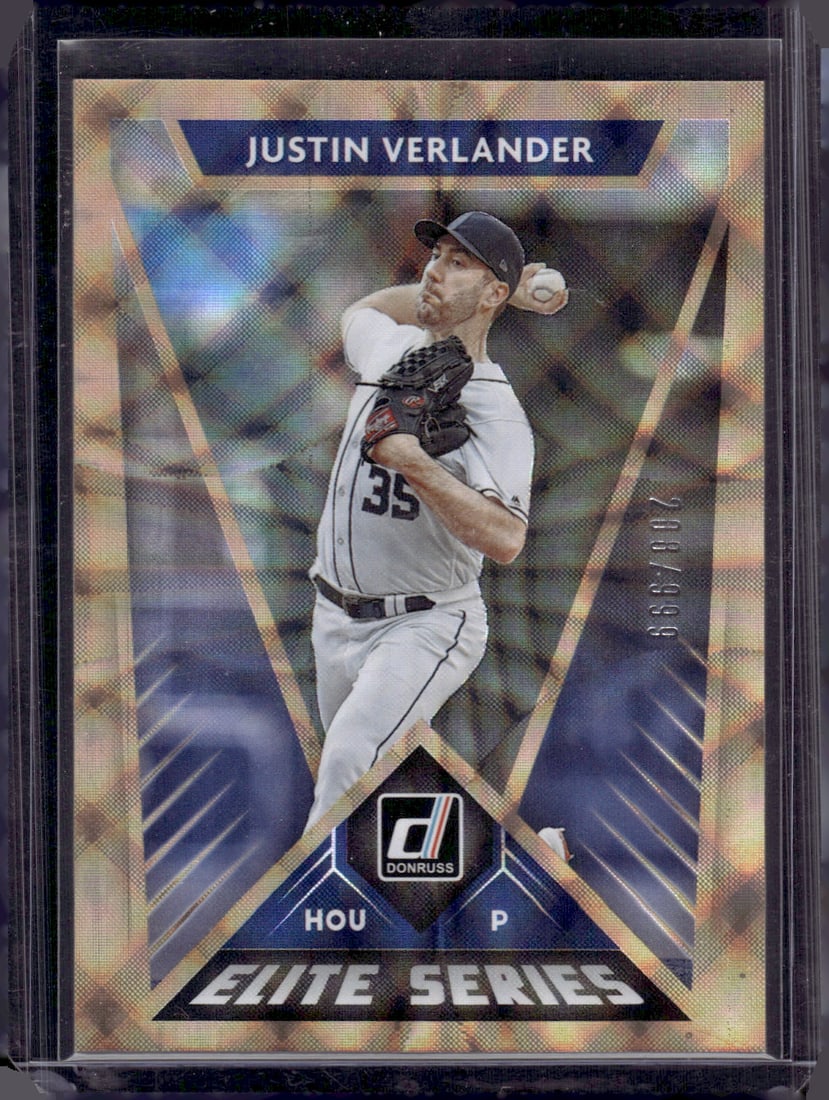 Justin Verlander Elite Series /999 2020 Donruss #E-7 Houston Astros, Tigers (1 of 2)