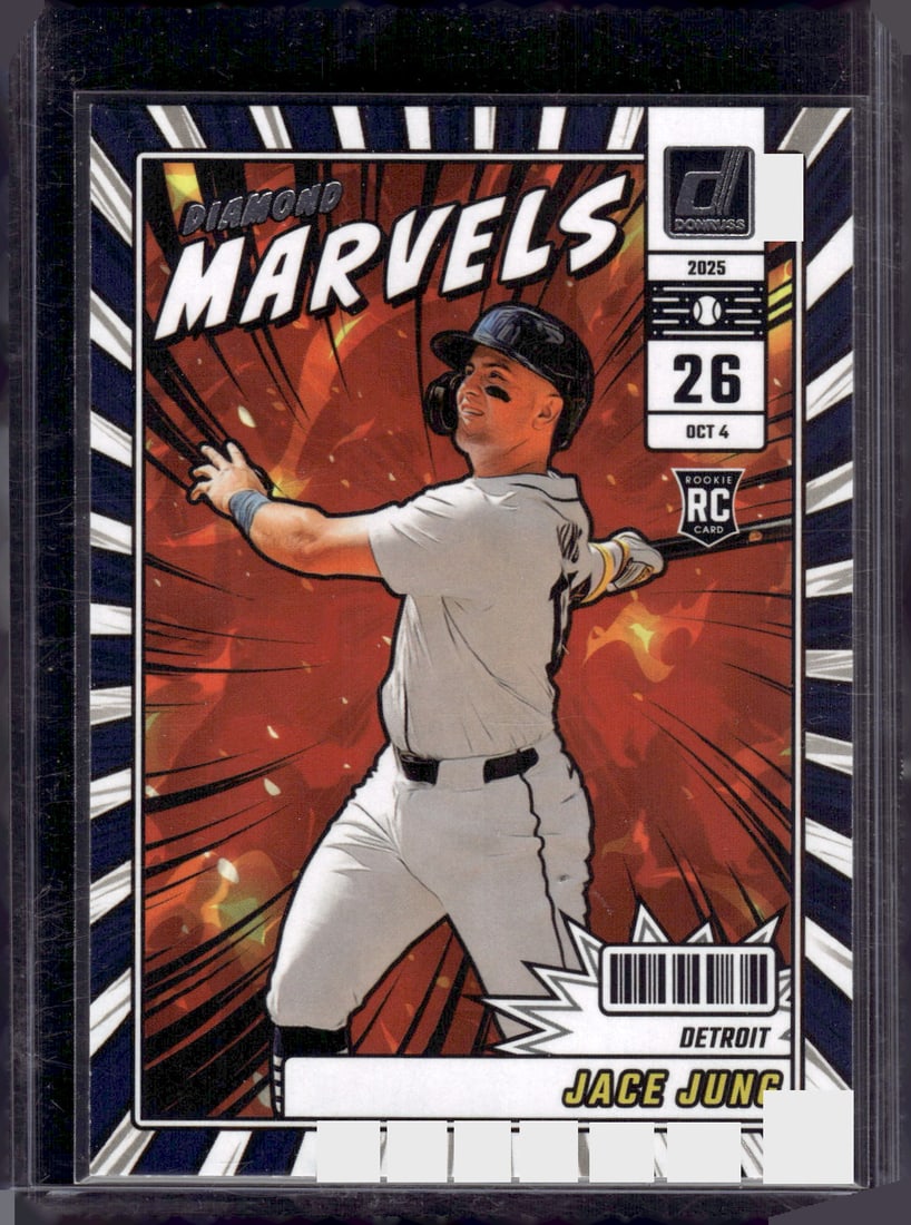 Jace Jung Rookie Card Diamond Marvels 2025 Donruss #13 Tigers: Donruss Baseball MLB Trading & Sports Cards, Sports Cards for Sale Near Me, Prizm, Mosaic, Select, SP, SSP, Auction Memorabilia Lots for Sale On Line, World Series & Hall of Fame Players, Diamond King