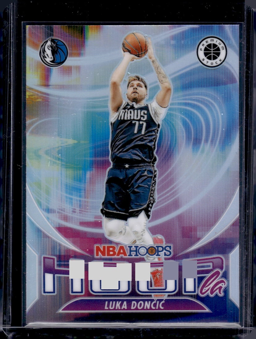 Luka Doncic Hoopla Silver Prizm 2023-24 Premium Stock #7 Mavericks, Lakers (1 of 2)