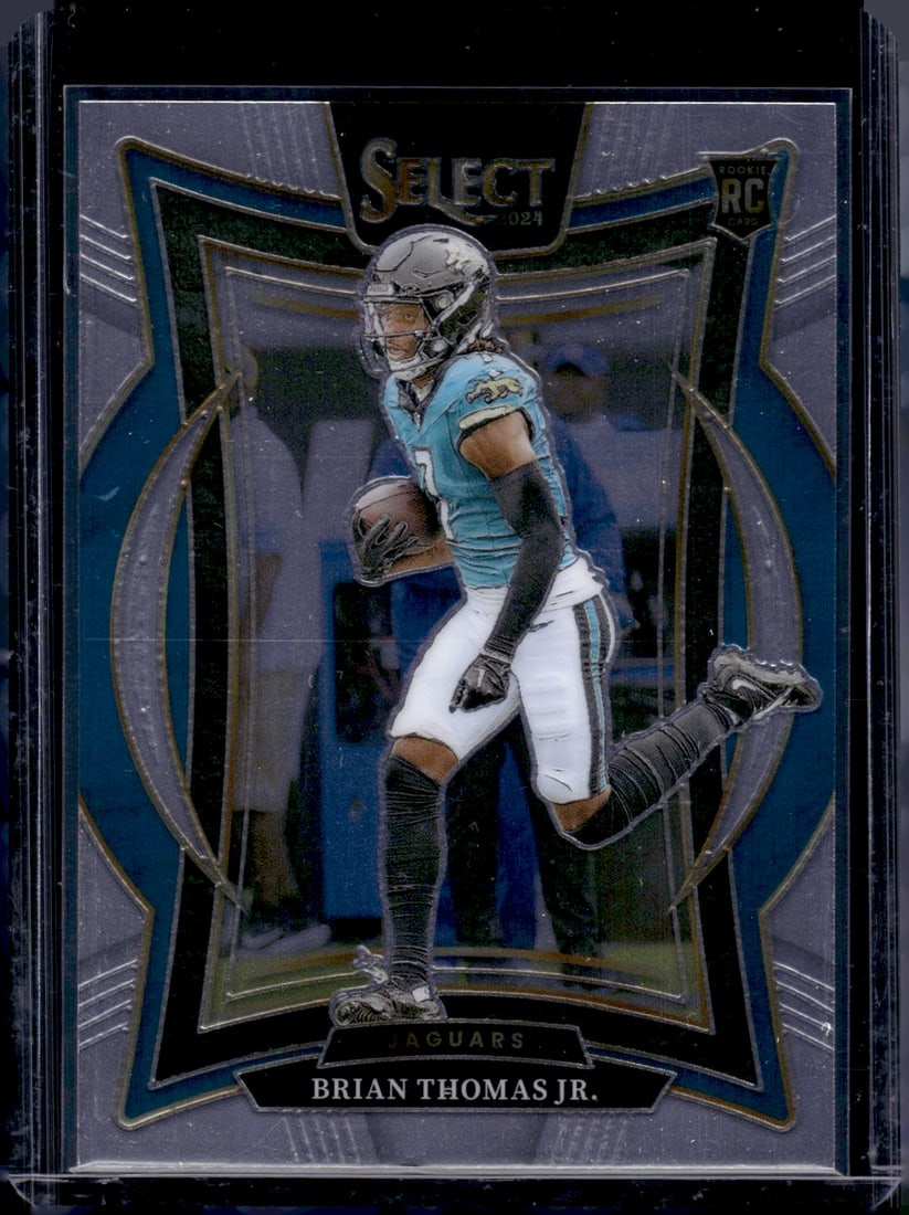Brian Thomas Jr. Rookie Card 2024 Select #91 Jaguars: Panini Select, Prizm, Mosaic, Contenders, Zenith, Phoenix, Illusions, Absolute, Rookie NFL Sports Trading Cards, SP, SSP, Cards, Football Cards for Sale Near Me, Superbowl & Hall of Fame Player Cards,