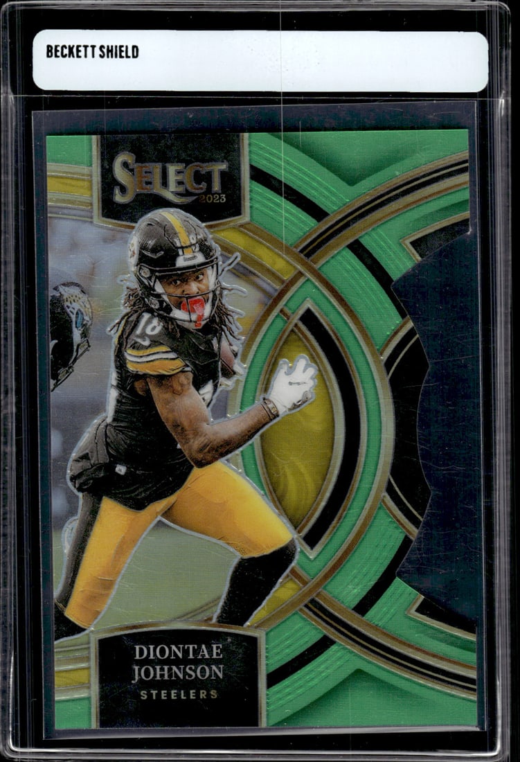 Diontae Johnson Neon Green Prizm Die Cut /499 2023 Select #124 Steelers (1 of 2)