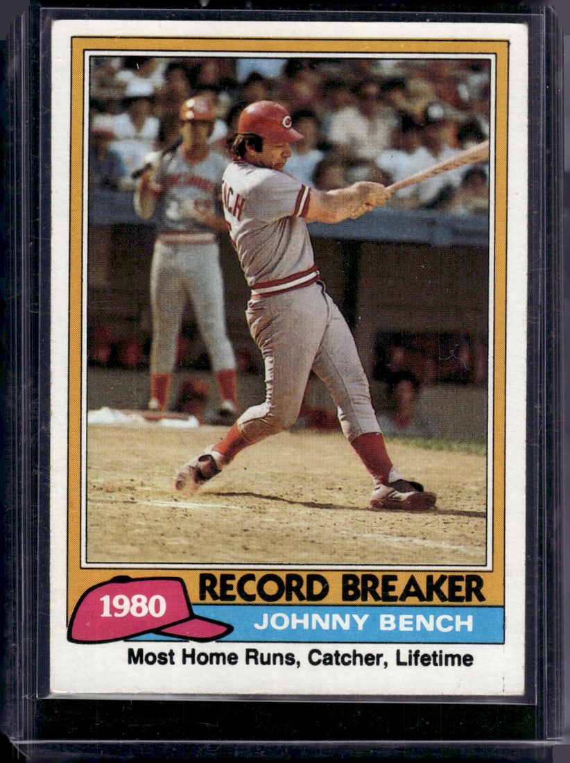 Johnny Bench Record Breaker 1981 Topps #201 Reds (1 of 2)