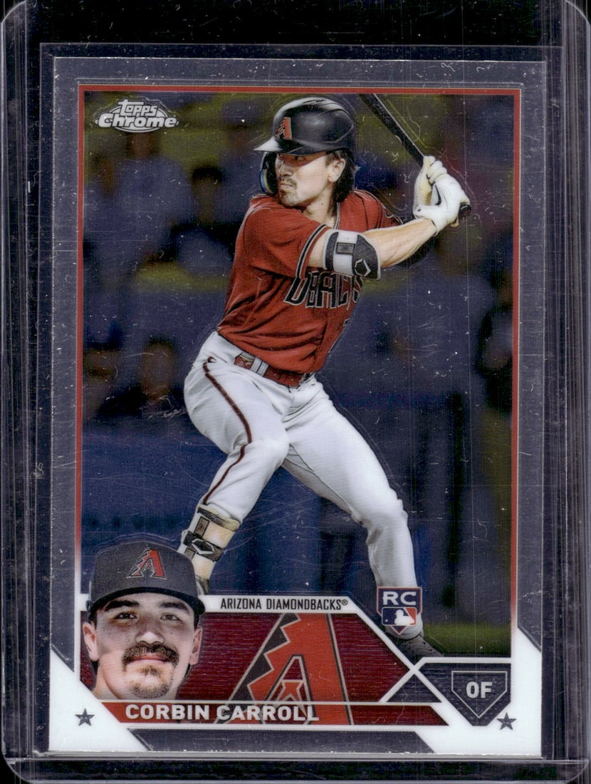 Corbin Carroll Rookie Card 2023 Topps Chrome #95 Arizona Diamondbacks (1 of 2)