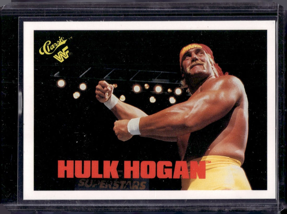 Hulk Hogan 1990 Classic WF #102: Classic Vintage Wrestling WWF Trading & Sports Cards, Old Sports Cards for Sale Near Me, Auction Memorabilia Lots for Sale On Line, Wrestlemania Champion Wrestlers