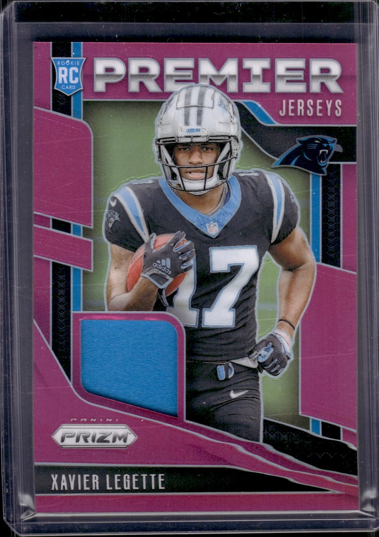 Xavier Legette Pink Prizm Rookie Patch 2024 Prizm #PJ-XLE Carolina Panthers (1 of 2)