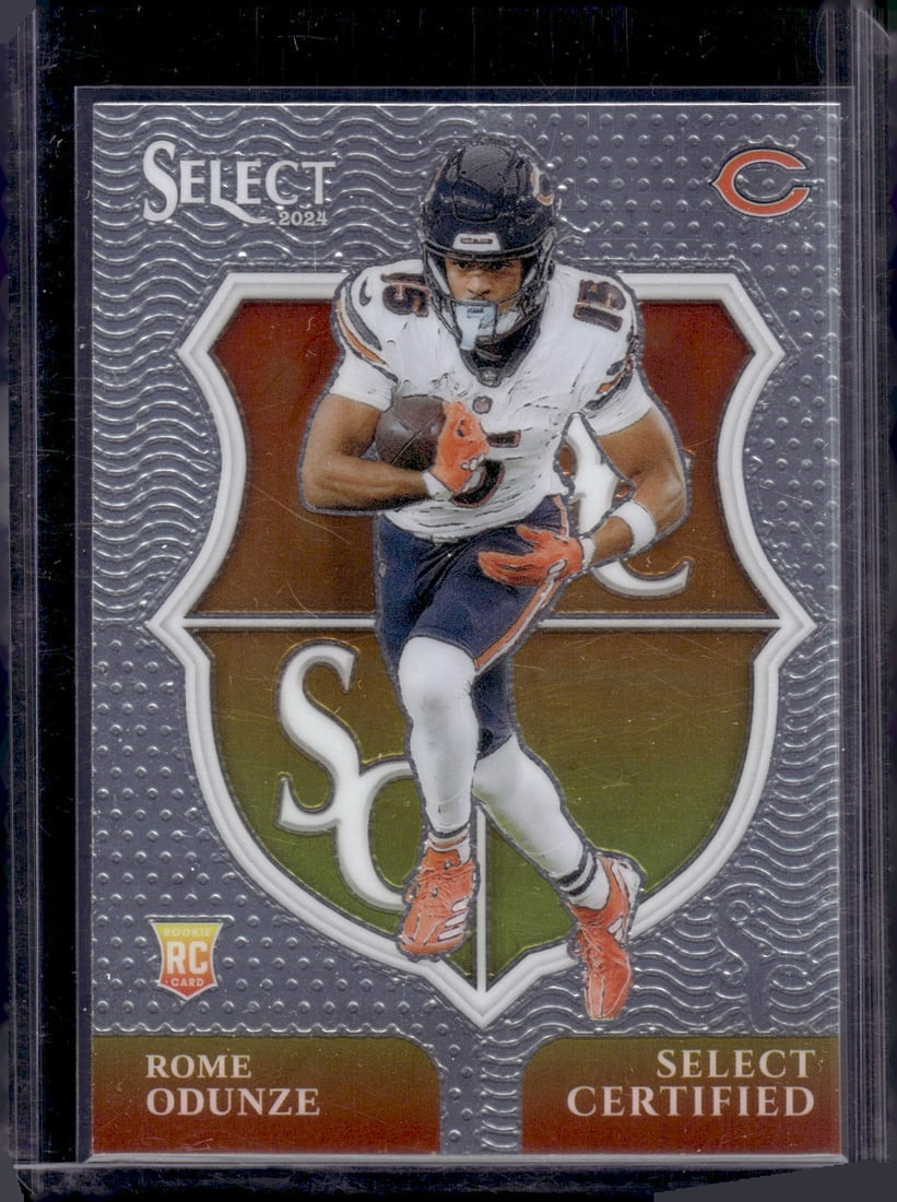 Rome Odunze Rookie Card Select Certified #10 Chicago Bears Football Card: Donruss Optic Football NLF Trading & Sports Cards, Sports Cards for Sale Near Me, Valuable Memorabilia Auction Lots Sold On Line, SP, SSP