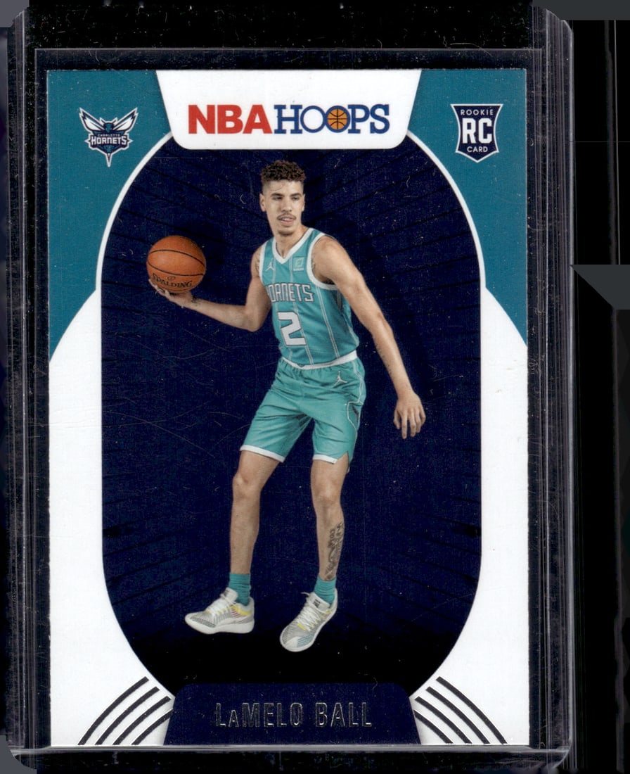 LaMelo Ball Rookie Card 2020-21 NBA Hoops #223 Charlotte Hornets: Panini Select, Prizm, Mosaic, Contenders, Revolution, Phoenix, NBA Hoops, Rookie NFL Sports Trading Cards, Silver, SP, SSP, Wave Prizms, Numbered Cards, Basketball sports Cards for Sale Near Me, NBA C