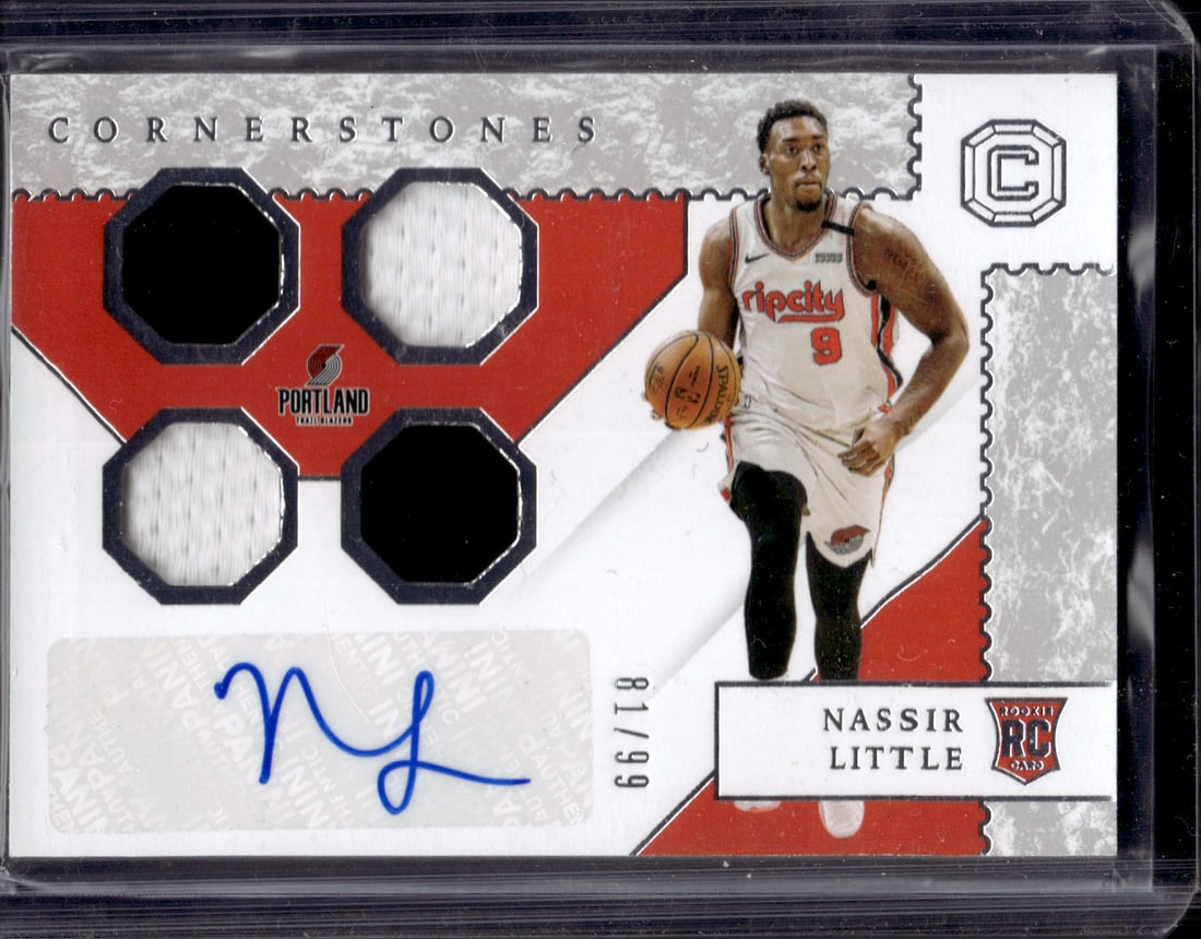 Nassir Little Rookie Patch Auto /99 2019-20 Chronicles Cornerstones #RC-NAS (1 of 2)