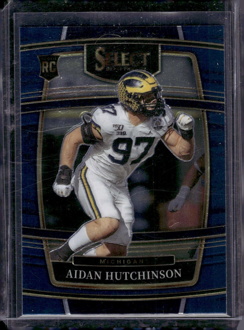 Aidan Hutchinson Rookie Card 2022 Select Draft Picks #33 Michigan Wolverines (1 of 2)