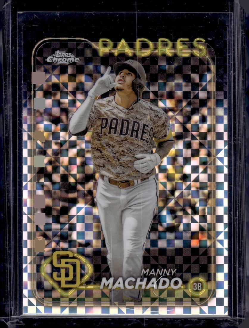 Manny Machado Xfractor 2024 Topps Chrome #12 Padres Baseball Card (1 of 2)