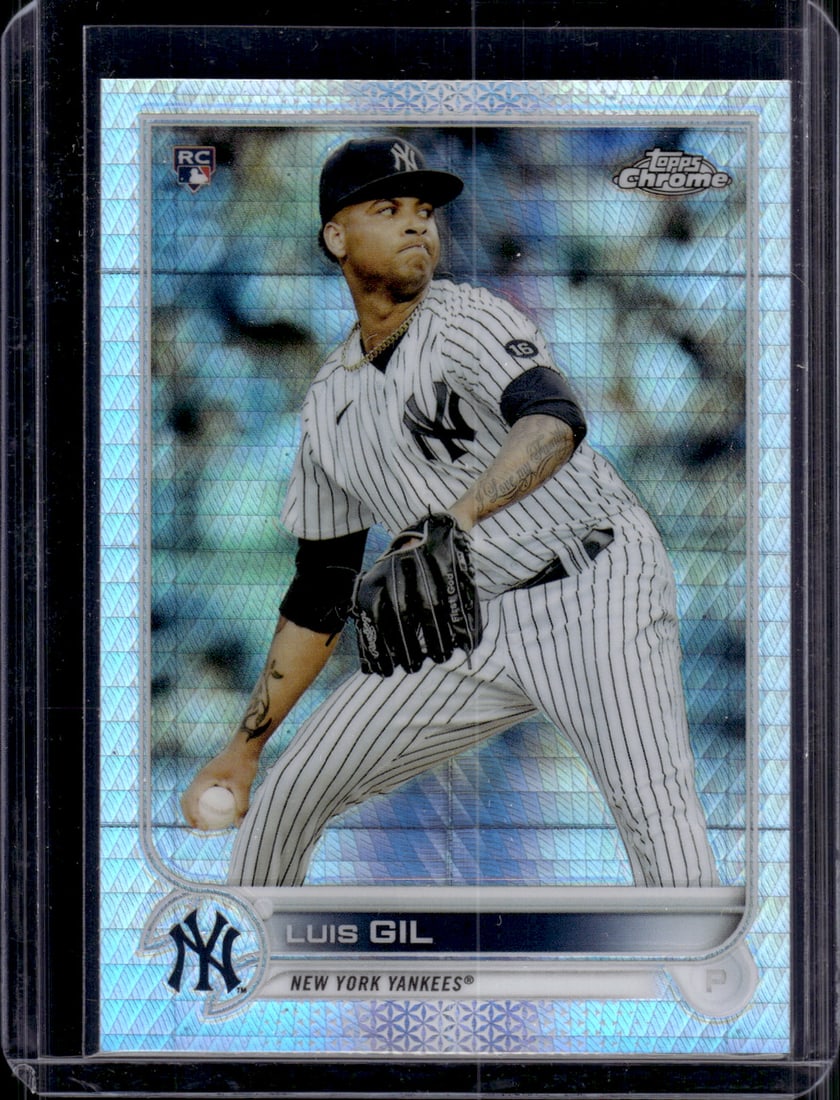 Luis Gil Rookie Card Prism Refractor 2022 Topps Chrome #202 Yankees (1 of 2)