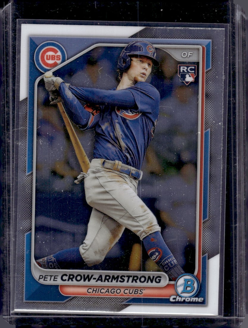 Pete Crow-Armstrong Rookie Card 2024 Bowman Chrome #45 Chicago Cubs: Bowman Baseball MLB Trading & Sports Cards, Sports Cards for Sale Near Me, World Series & Hall of Fame Players, SP, SSP, Chrome, 1st Bowman, Auction Memorabilia Lots Sold On Line