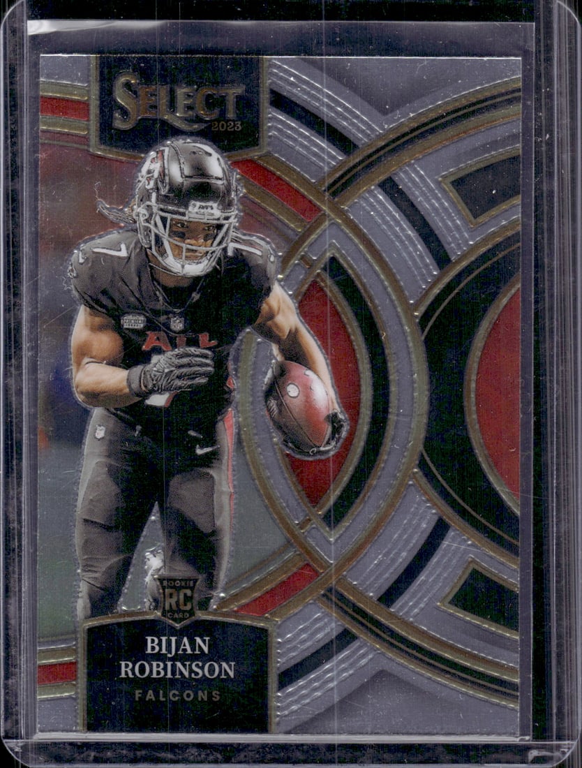 Bijan Robinson Rookie Card Premier Level 2023 Select #180 Atlanta Falcons: Donruss Optic Football NLF Trading & Sports Cards, Sports Cards for Sale Near Me, Valuable Memorabilia Auction Lots Sold On Line, SP, SSP