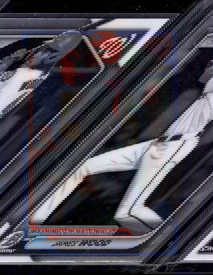 James Wood Chrome Prospects 2024 Bowman Chrome #BCP-91 Nationals: Bowman Baseball MLB Trading & Sports Cards, Sports Cards for Sale Near Me, World Series & Hall of Fame Players, SP, SSP, Chrome, 1st Bowman, Auction Memorabilia Lots Sold On Line
