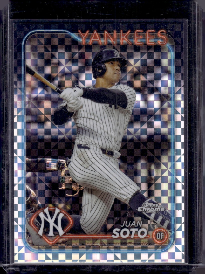 Juan Soto Xfractor 2024 Topps Chrome #150 New York Yankees (1 of 2)