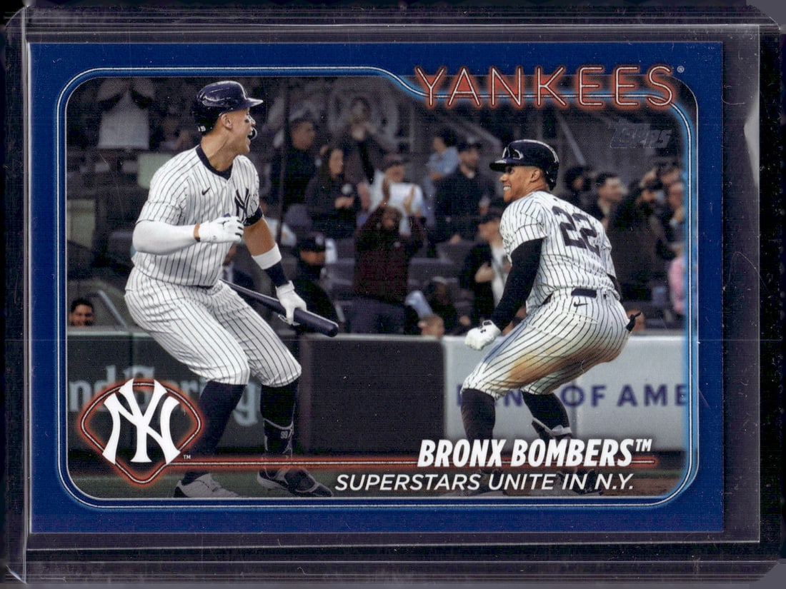 Bronx Bombers Judge/Soto Blue Border 2024 Topps Update #US181 Yankees (1 of 2)