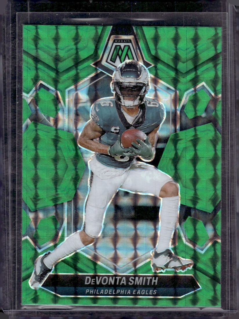 DeVonta Smith Green Mosaic Prizm 2024 Panini Mosaic #179 Eagles Football Card (1 of 2)