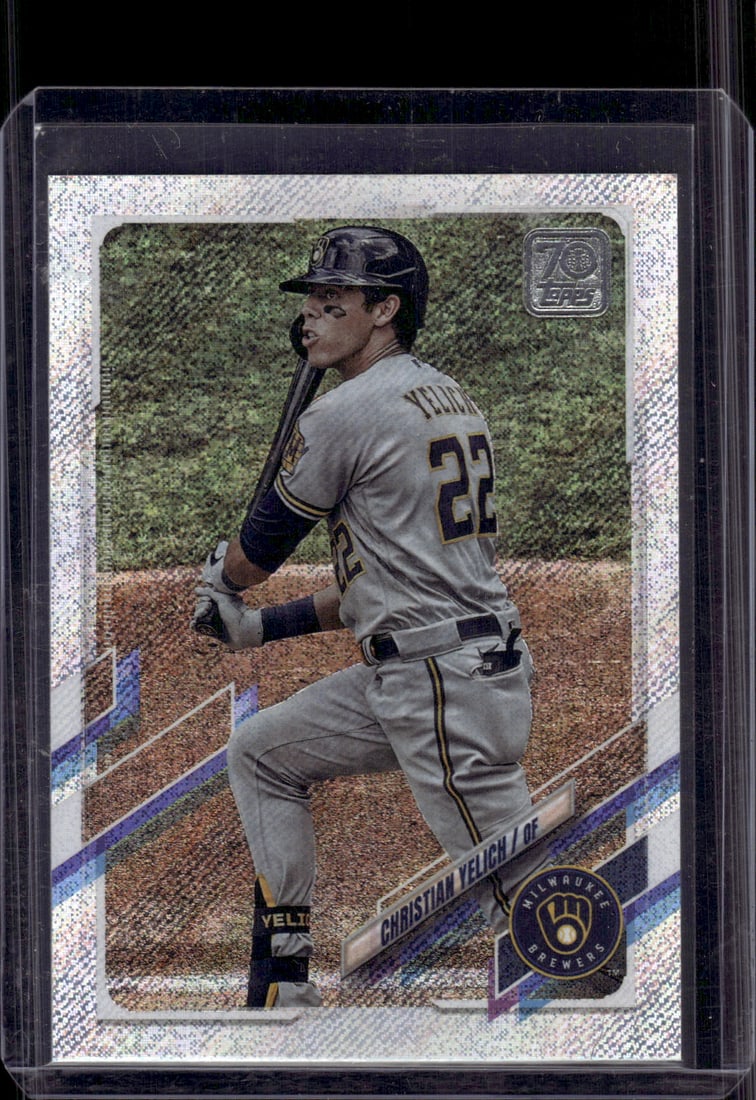 Christian Yelich Foilboard /790 2021 Topps #100 (1 of 2)