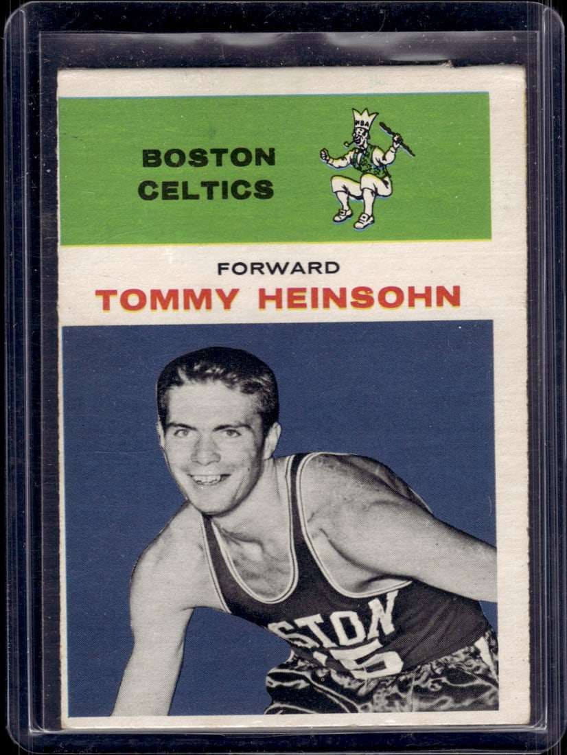 Tommy Heinsohn 1961 Fleer #19 Boston Celtics Vintage Basketball Card: Fleer Vintage Basketball NBA Trading & Sports Cards, NBA Championship & Hall of Fame Player Cards, Valuable Auction Memorabilia Lots Sold On Line, Old Sports Cards for Sale Near Me
