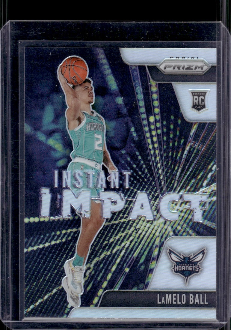 LaMelo Ball Rookie Card Instant Impact Silver Prizm 2020-21 Panini Prizm #21 Hornets (1 of 2)