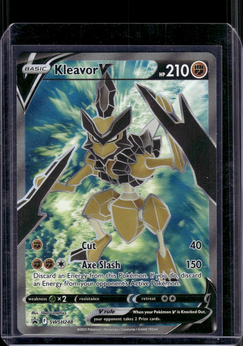 2022 Pokemon Sworld & Shield Black Star Promo Kleavor V Full Art #SWSH248 (1 of 2)