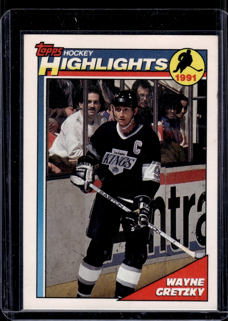 Wayne Gretzky Highlights 1991 Topps #201 Kings, Oilers Hockey Cards: Topps Vintage NHL Hockey Trading & Sports Cards, Old Sports Cards for Sale Near Me, Stanley Cup & Hall of Fame Players, Valuable Auction Memorabilia Lots for Sale On Line
