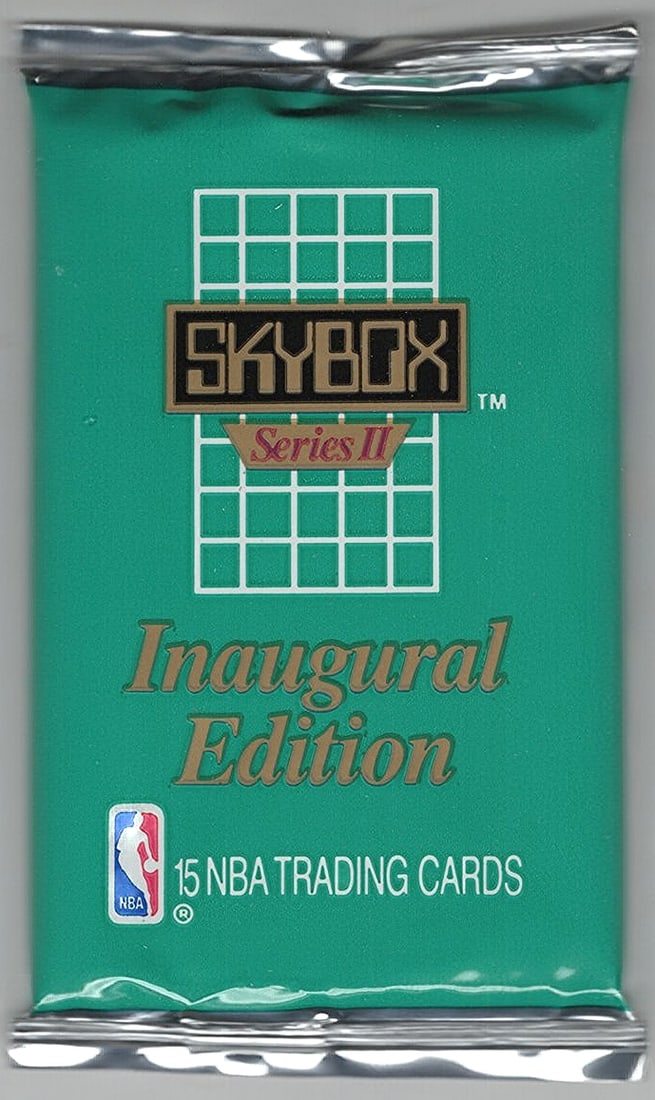 1990 Skybox SERIES 2 Innaugural Edition Basketball Vintage Basketball Retail Box Wax Pack: Vintage Valuable Basketeball NBA Trading & Sports Cards Sold On Line, Michael Jordan, Chicago Bulls, David Robinson Rookie Card, Shawn Kemp Rookie Card, Magic Johnson, Larry Bird, Tim Hardaway RC, Old
