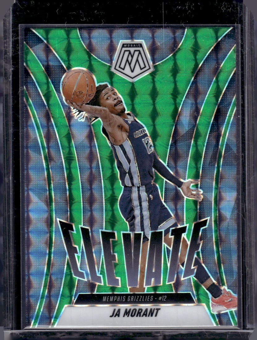 Ja Morant Elevate Green Mosaic Prizm 2024-25 Mosaic #1 Memphis Grizzlies (1 of 2)