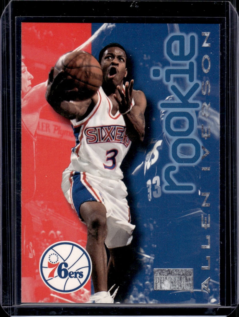 Allen Iverson Rookie Card 1996-97 Skybox Premium #216 Sixers Basketball Card (1 of 2)