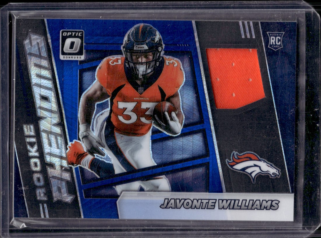 Javonte Williams Rookie Phenoms Blue Hyper Patch 2021 Donruss Optic #RPH-15 (1 of 2)