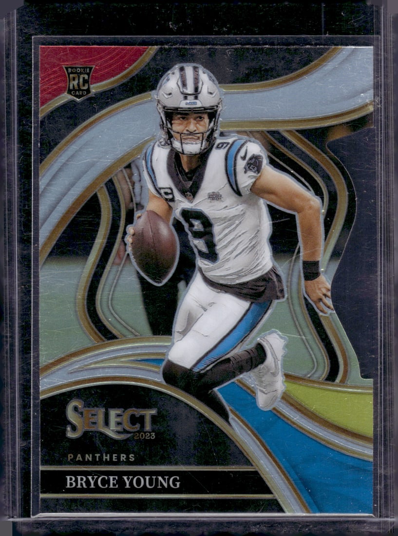 Bryce Young Rookie Card Red/Yellow Prizm Club Level Die Cut 2023 Select #291 Panthers: Panini Select, Prizm, Mosaic, Contenders, Zenith, Phoenix, Illusions, Absolute, Rookie NFL Sports Trading Cards, SP, SSP, Cards, Football Cards for Sale Near Me, Superbowl & Hall of Fame Player Cards,