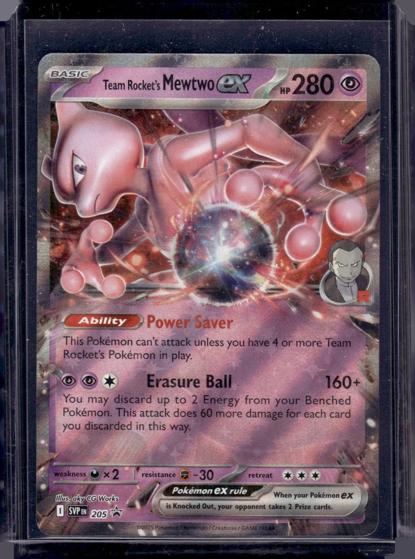 2025 Pokemon Scarlet & Violet Promo Team Rocket's Mewtwo #205 (1 of 2)