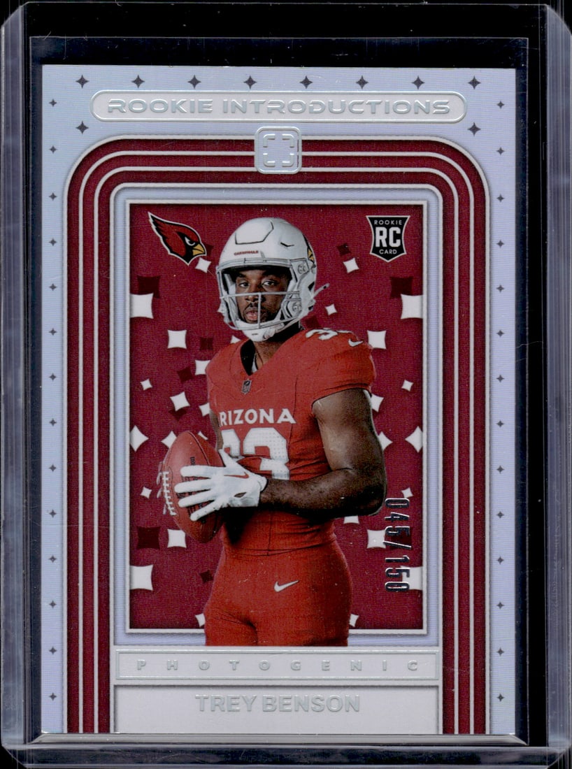 Trey Benson Rookie Introductions Silver /150 2024 Panini Photogenic #19 Cardinals (1 of 2)