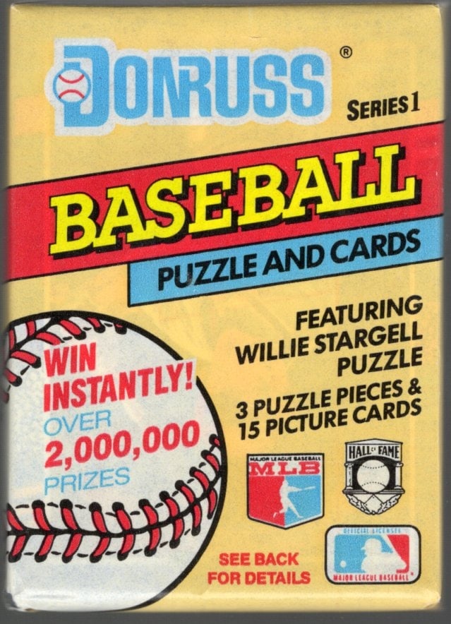 1991 Donruss Vintage Baseball Series 1 Retail Box Wax Pack, MLB Trading Card: Vintage Valuable Donruss Baseball MLB Trading & Sports Cards, Robin Yount, George Brett, Rickey Henderson, Nolan Ryan, Old Sports Cards for Sale Near Me, World Series & hall of Fame Players, Auction M