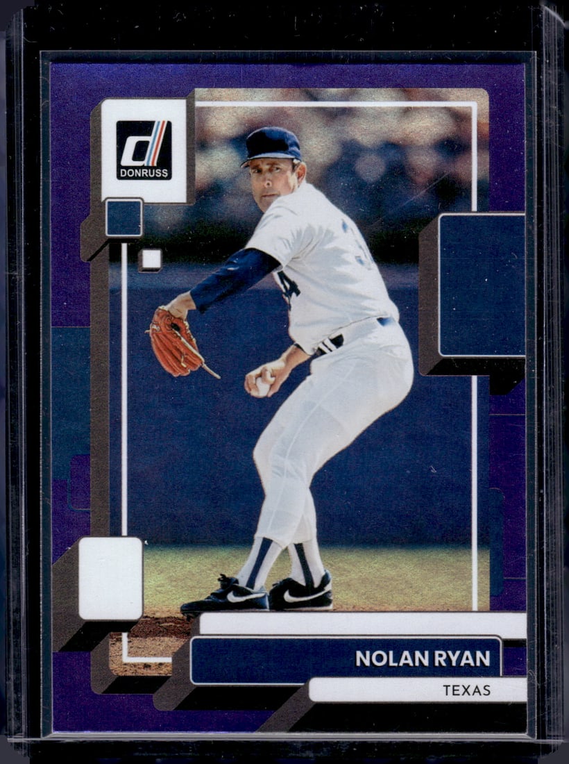 Nolan Ryan Purple Foil 2022 Panini Donruss #118 Texas Rangers: Panini Baseball MLB Trading & Sports Cards, Sports Cards for Sale Near Me, Prizm, Mosaic, Select, SP, SSP, Auction Memorabilia Lots for Sale On Line, World Series & Hall of Fame Players