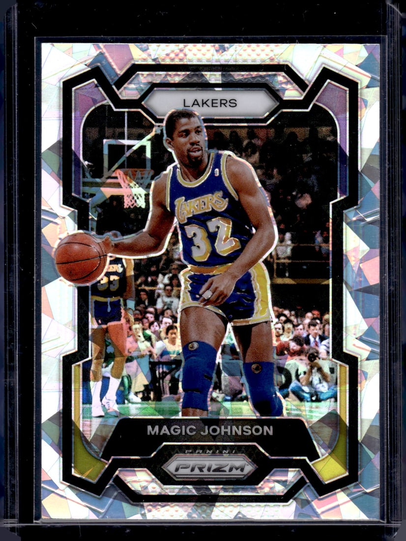 Magic Johnson Cracked Ice Prizm 2023-24 Panini Prizm #185 Los Angeles Lakers (1 of 2)