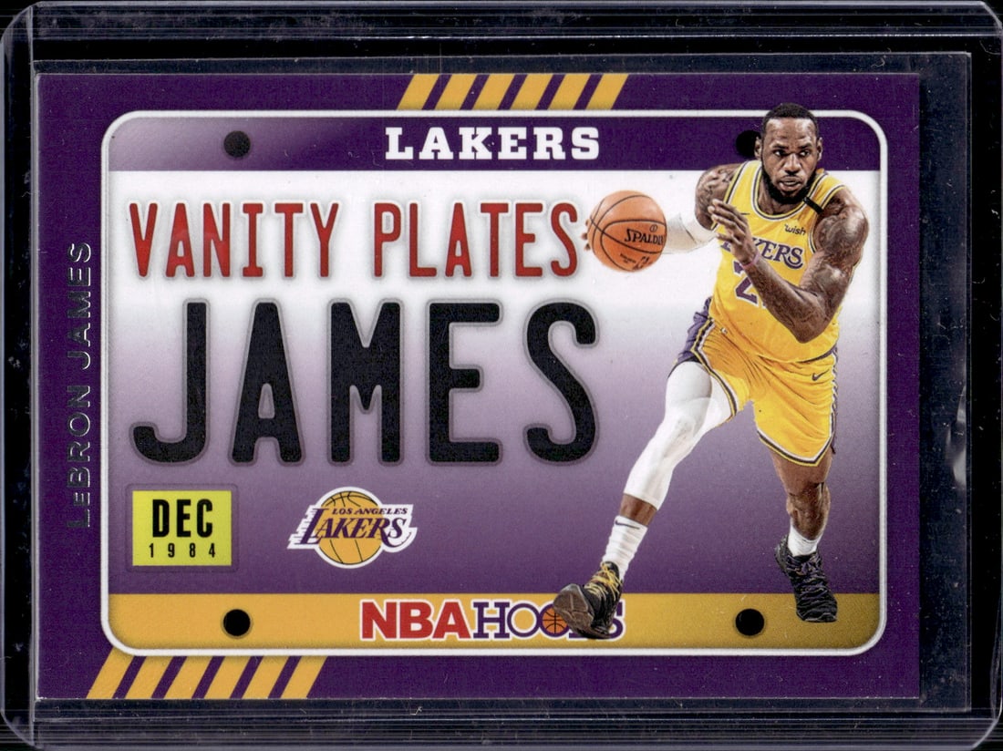 LeBron James Vanity Plates 2020-21 Panini NBA Hoops #3 Los Angeles Lakers (1 of 2)