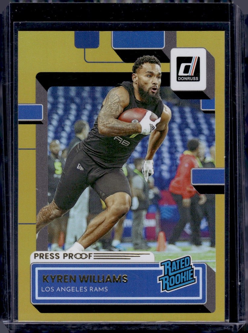 Kyren Williams Rookie Card Gold Press Proof 2022 Panini Donruss #347 Los Angeles Rams (1 of 2)