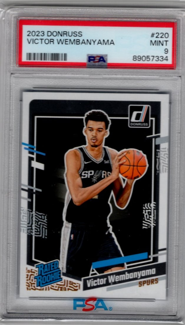 Victor Wembanyama Rookie Card 2023-24 Panini Donruss #220 PSA 9 Spurs: Donruss Basketball NBA Sports & Trading Cards, SP, SSP, NBA Championship & Hall of Fame Player Cards, Valuable Auction Memorabilia Lots Sold On Line, Sports Cards for Sale Near Me