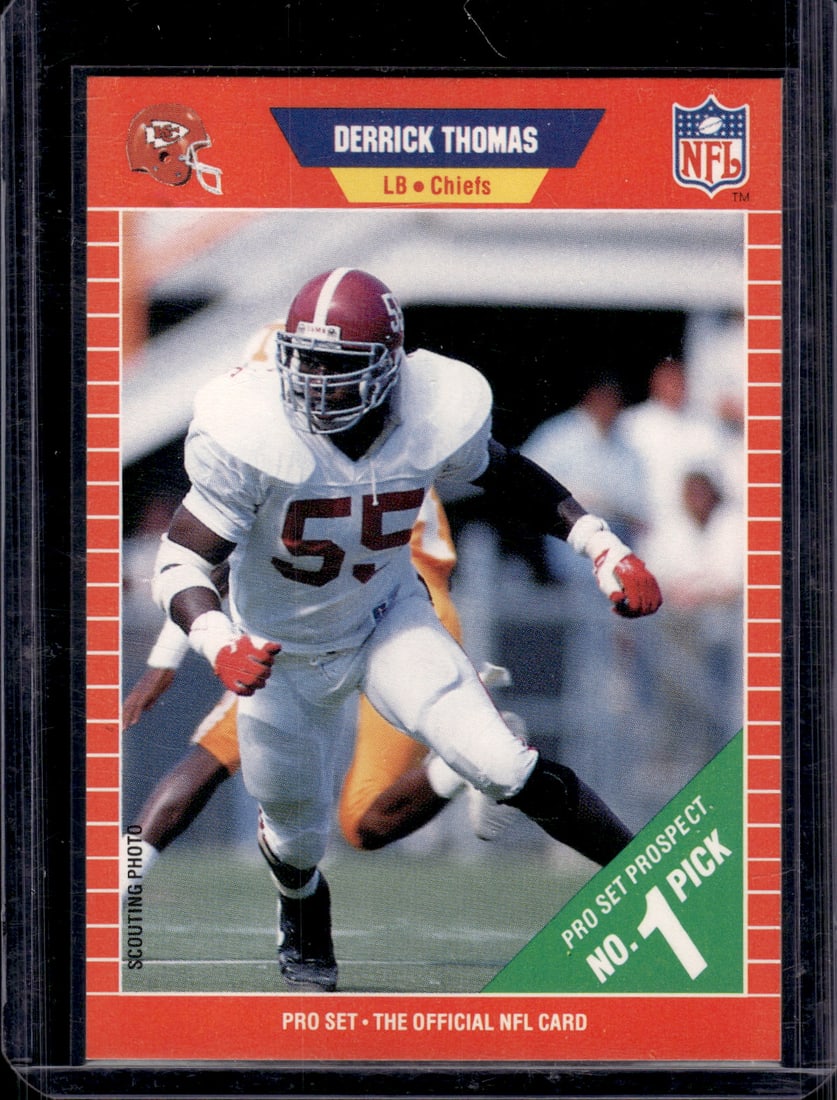 Derrick Thomas Rookie Card 1989 Pro Set #498 Kansas City Chiefs (1 of 2)