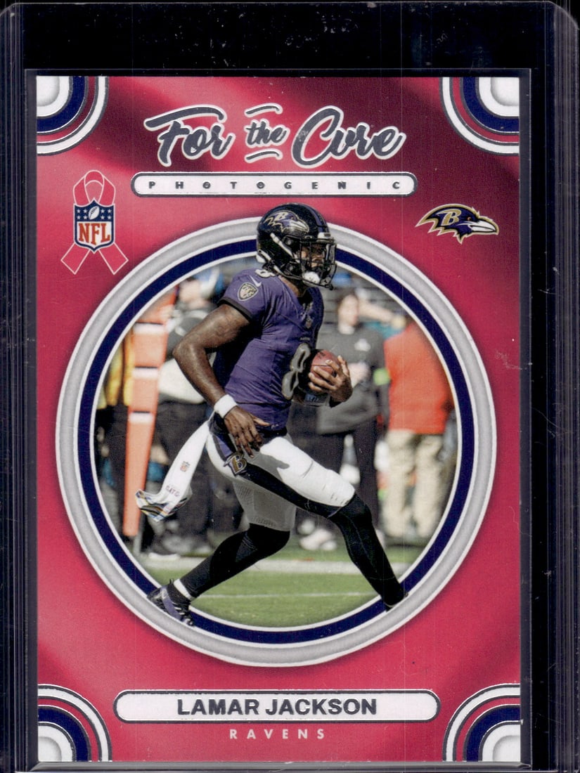 Lamar Jackson For the Cure 2024 Panini Photogenic #FTC-LJA Baltimore Ravens (1 of 2)