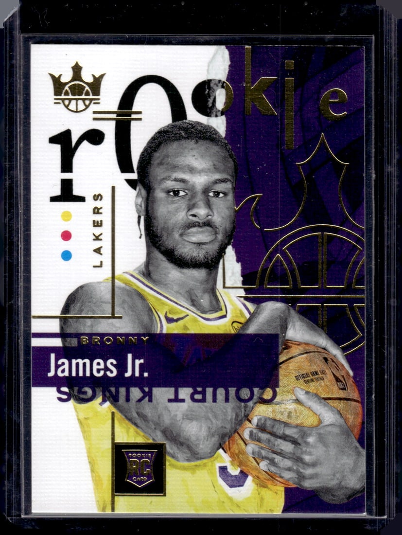 Bronny James Jr. Rookie Card 2024-25 Panini Court Kings #124 Los Angeles Lakers: Panini Select, Prizm, Mosaic, Contenders, Revolution, Phoenix, NBA Hoops, Rookie NFL Sports Trading Cards, Silver, SP, SSP, Wave Prizms, Numbered Cards, Basketball sports Cards for Sale Near Me, NBA C