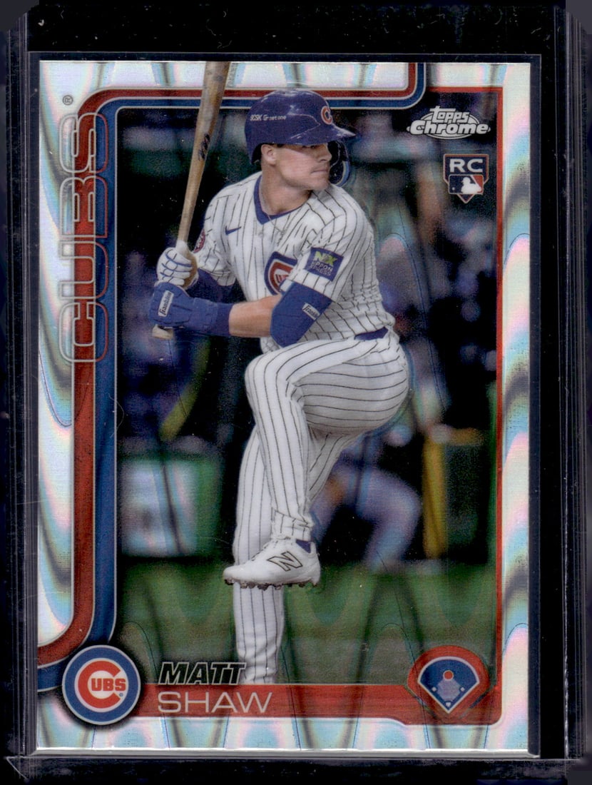 Matt Shaw Rookie Card Raywave Refractor 2025 Topps Chrome #219 Chicago Cubs: Topps Baseball MLB Trading & Sports Cards, Sports Cards for Sale Near Me, World Series & Hall of Fame Players Memorabilia, Refractors, X-Fractors, Numbered, SP, SSP, Valuable Auction Memorabilia Lots 