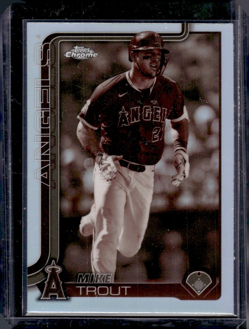 Mike Trout Sepia Refractor 2025 Topps Chrome #100 Los Angelels Angels (1 of 2)